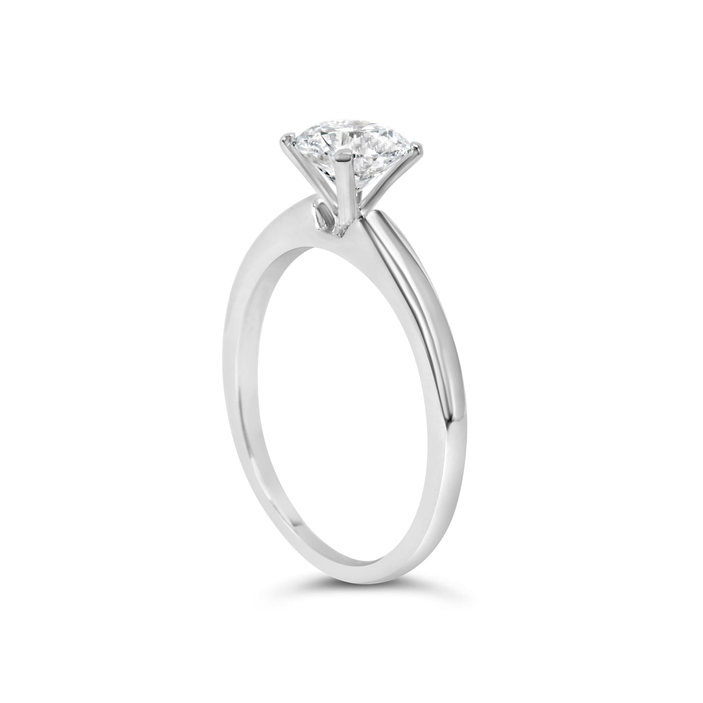 Engagement ring 14K white gold solitaire with 1.0 cttw lab-grown diamond F-G color VS2-SI1 on Tampa Home & Garden Store