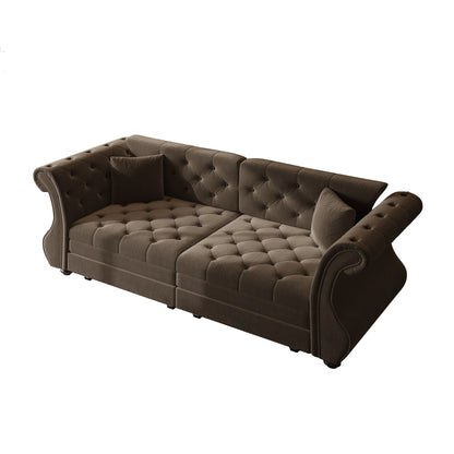 Oversized Chesterfield Sofa and a Pull Out Bed