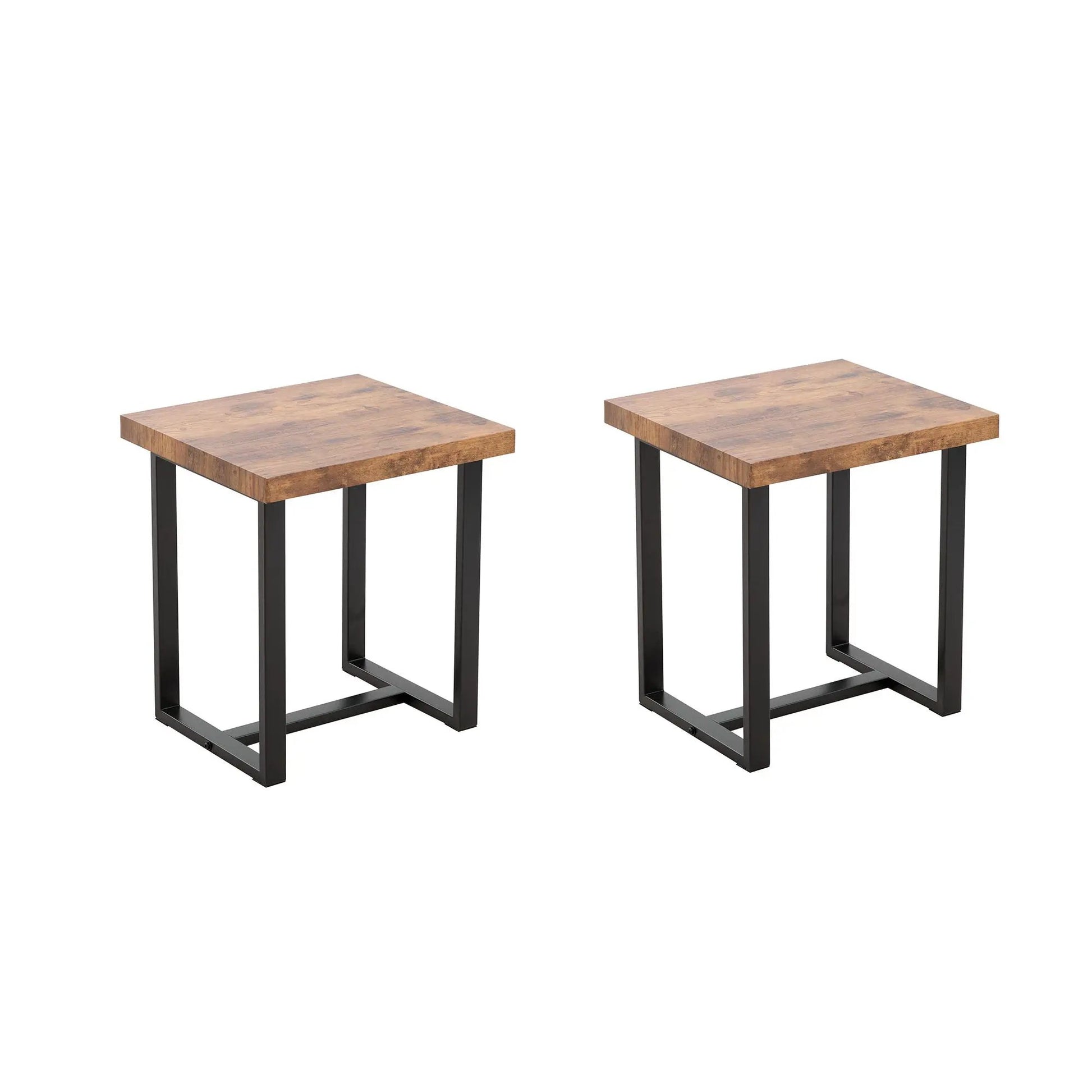 Table For Living Room coffee tables set of 2 with warm wood tops and black metal legs on Tampa Home & Garden Store
