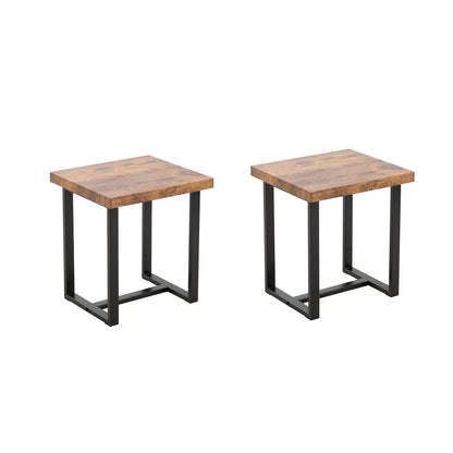 Table For Living Room coffee tables set of 2 with warm wood tops and black metal legs on Tampa Home & Garden Store