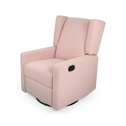 Landau Contemporary Swivel Recliner in pink fabric by Unique Piece Furniture on Tampa Home & Garden Store