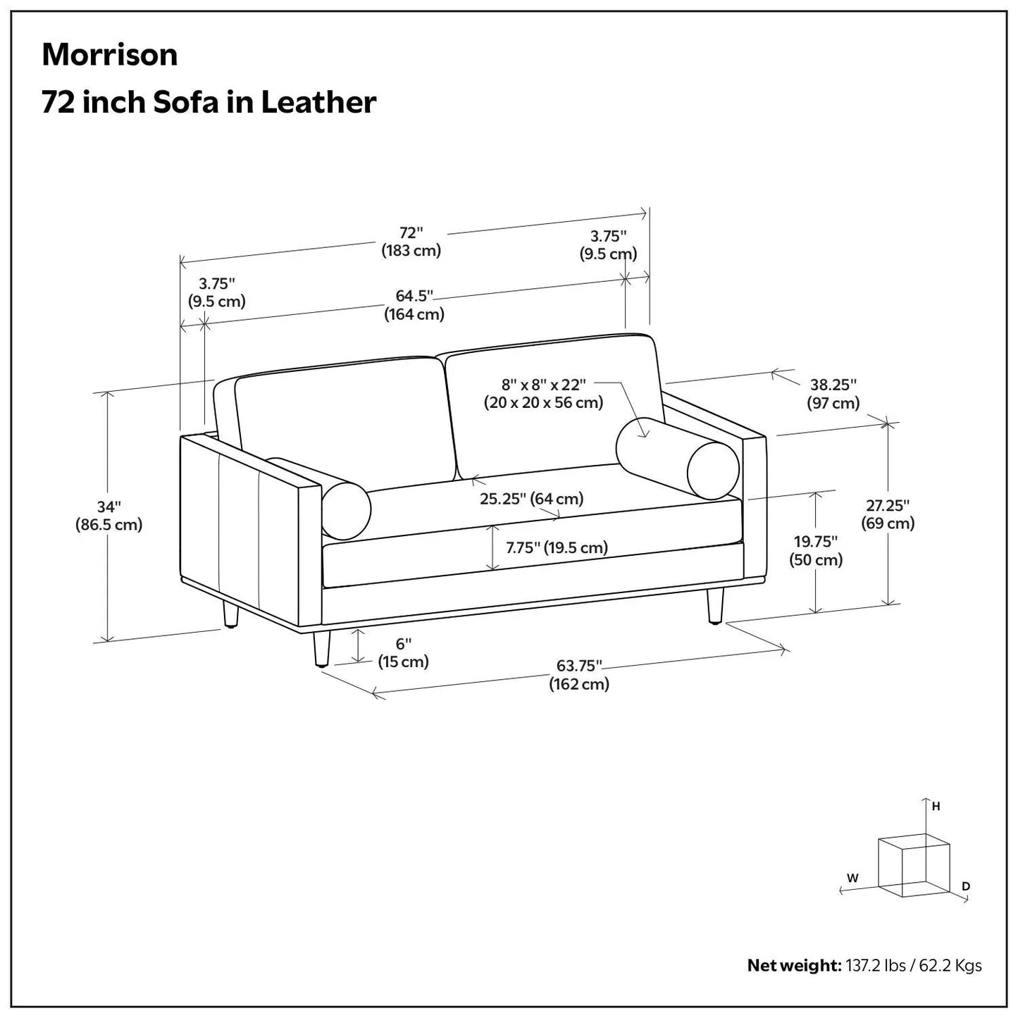 Morrison Upholstered Sofa In Recycled Fabric