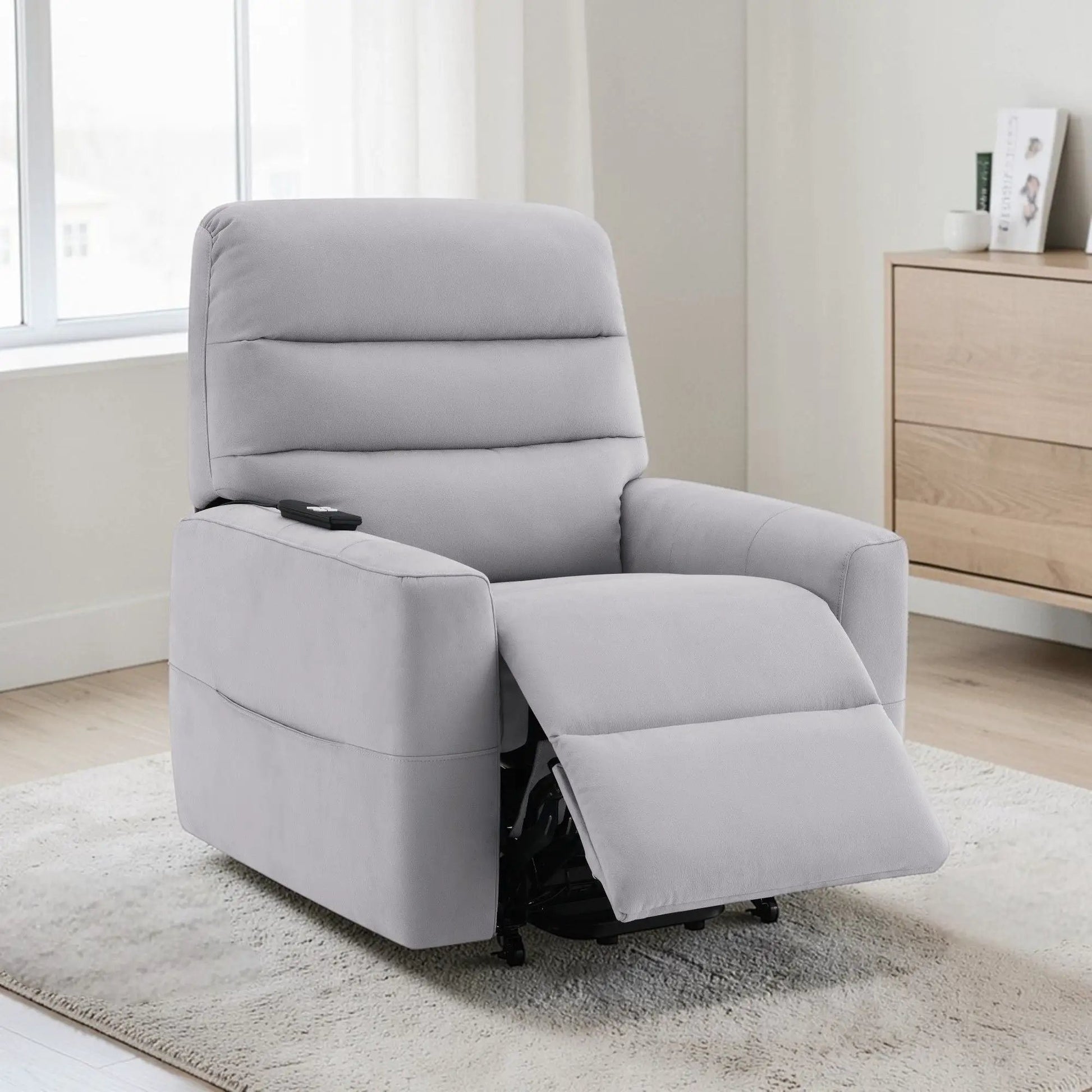 Freddie gray power motion lift recliner by Unique Piece Furniture with remote on Tampa Home & Garden Store