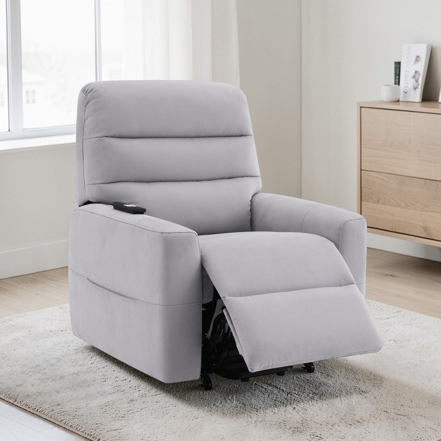 Freddie Power Motion Recliner and Gray Lift