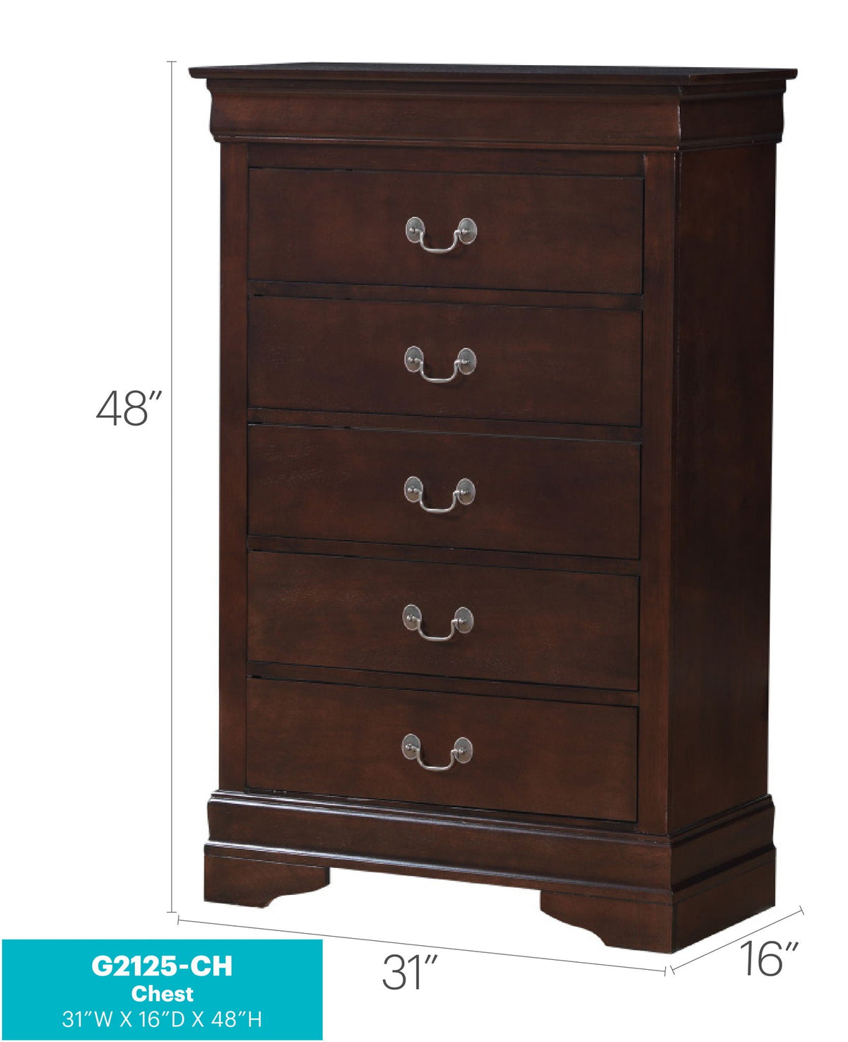 Classic Carved Accent Chest with English dovetail drawers in dark brown finish by HouseOfZazla on Tampa Home & Garden Store
