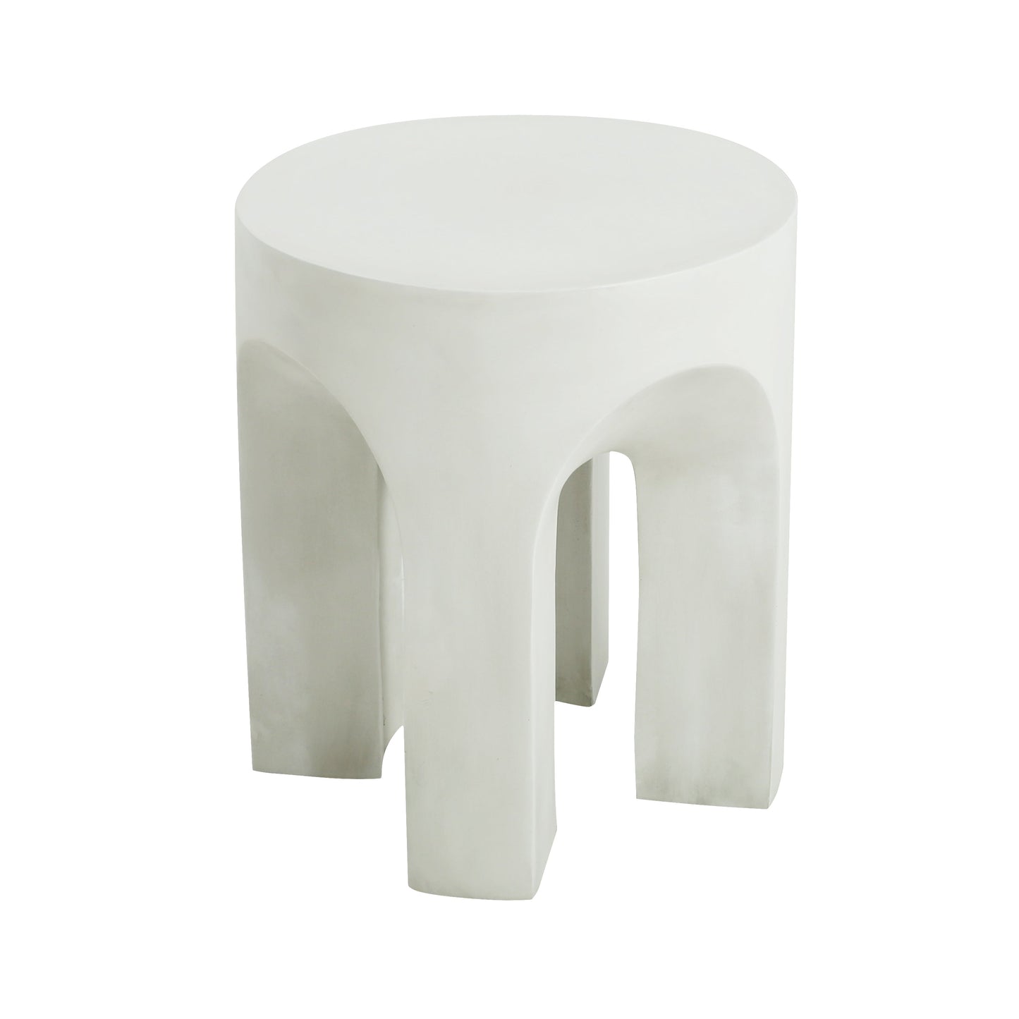 Outdoor MGO Round Top Side Table antique white outdoor furniture HouseOfZazla on Tampa Home & Garden Store