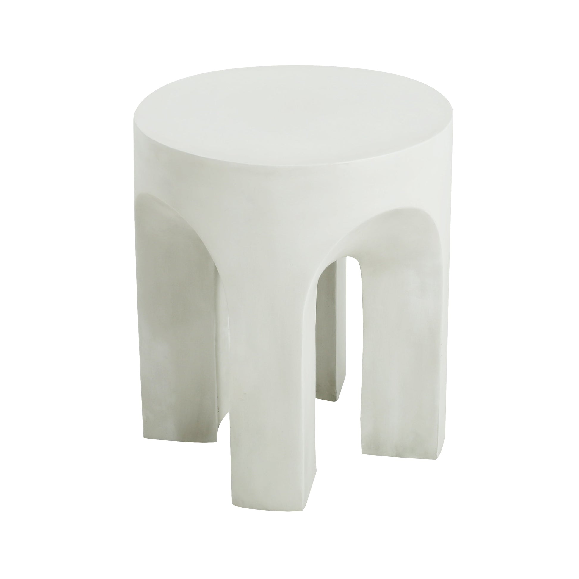 Outdoor MGO Round Top Side Table antique white outdoor furniture HouseOfZazla on Tampa Home & Garden Store