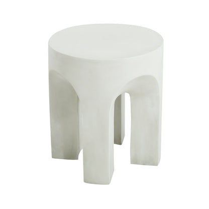 Outdoor MGO Round Top Side Table antique white outdoor furniture HouseOfZazla on Tampa Home & Garden Store