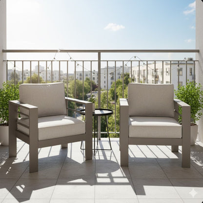 All Weather Patio Chairs and Thick Foam Cushions