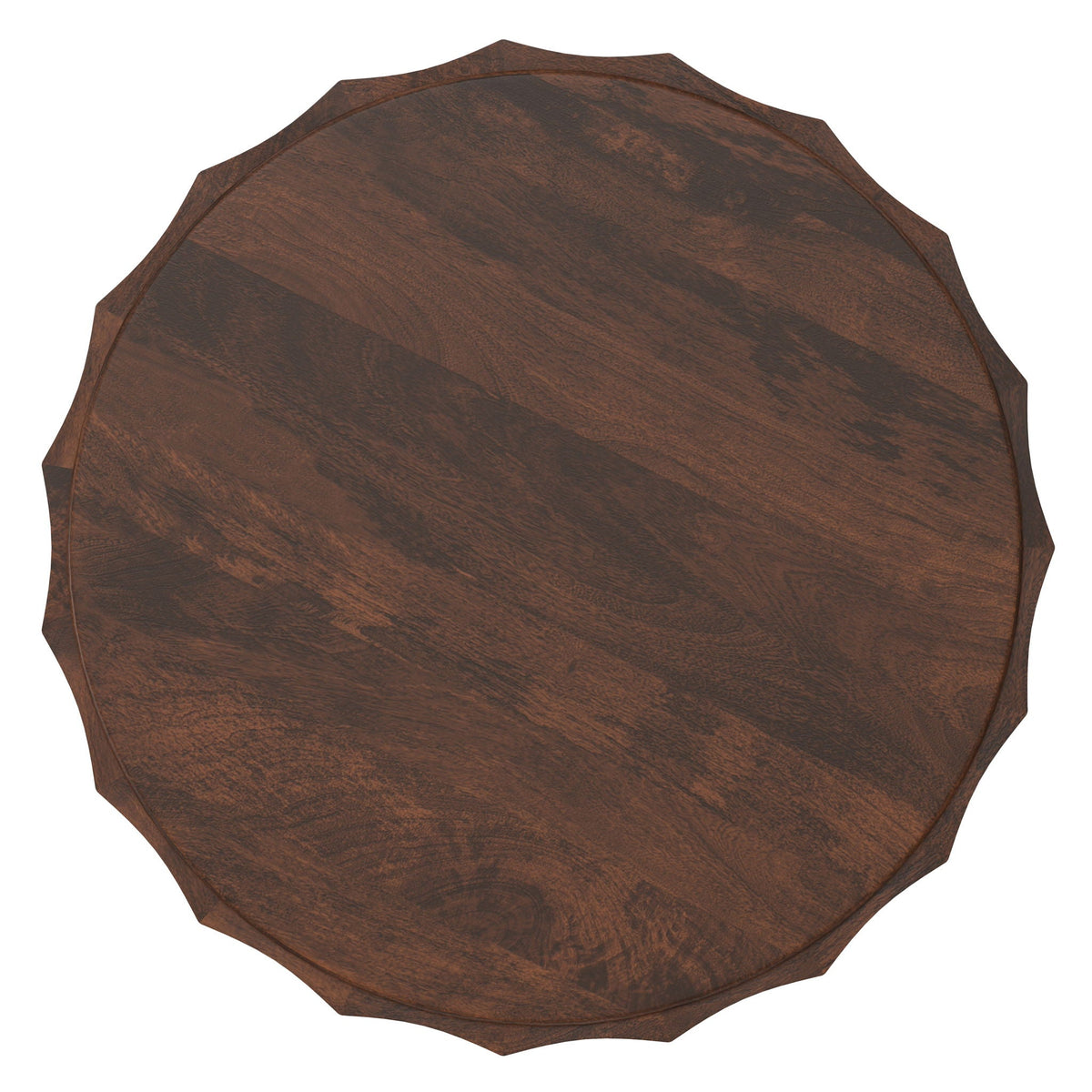 Walnut brown drum coffee table by HouseOfZazla, octagonal top on Tampa Home & Garden Store
