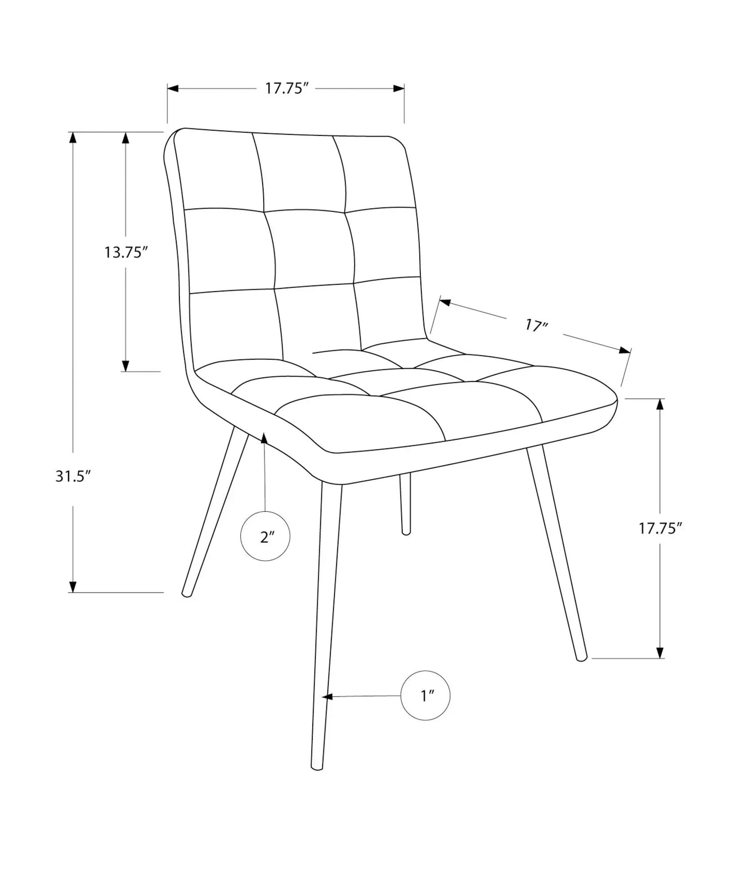Upholstered Dining Chair for Dining Room Set of 2