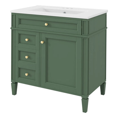 Bathroom Vanity With Top Sink and Storage Cabinet