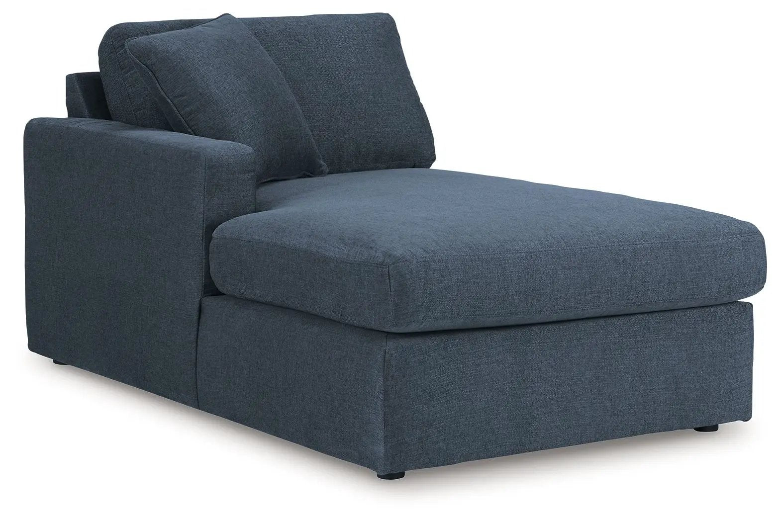 Modmax Sectional Ink by Unique Piece Furniture, stationary navy blue fabric chaise with cushions on Tampa Home & Garden Store