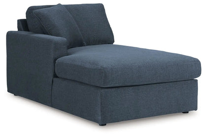 Modmax Sectional Ink by Unique Piece Furniture, stationary navy blue fabric chaise with cushions on Tampa Home & Garden Store