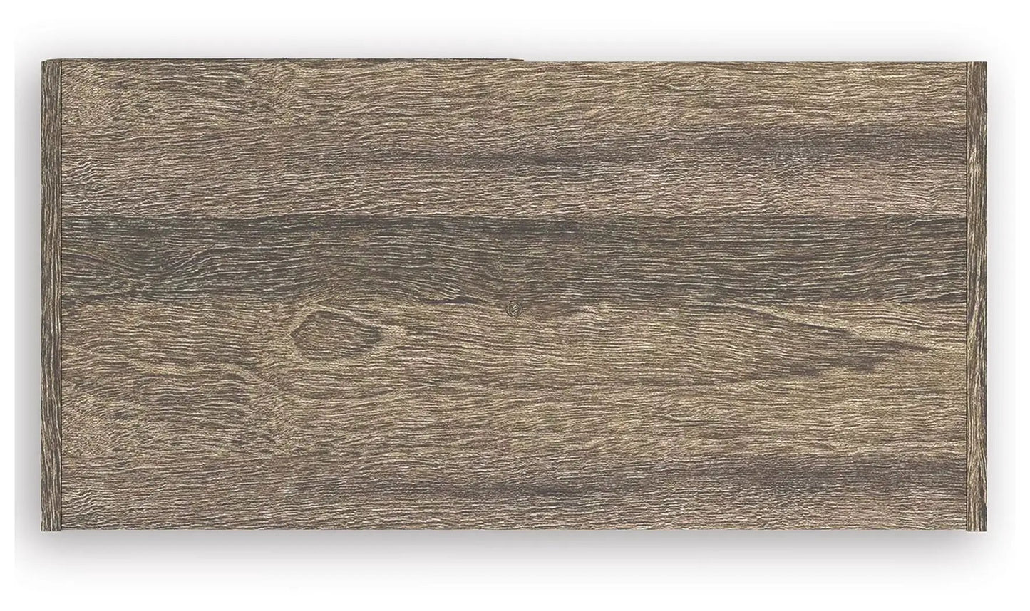 Shallifer cube organizer front panel in dark wood grain finish by Unique Piece Furniture on Tampa Home & Garden Store