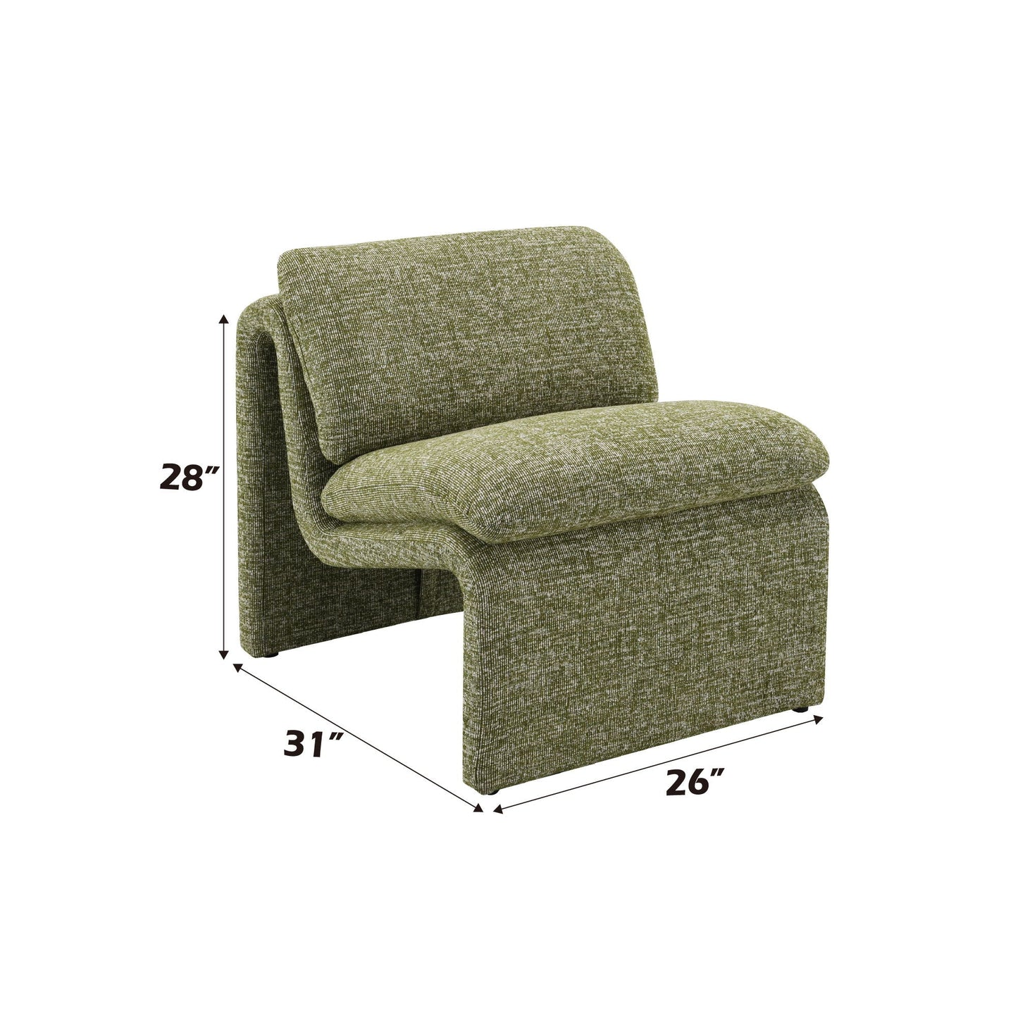Jaeda Innovative Accent Chair in the Curved Shape