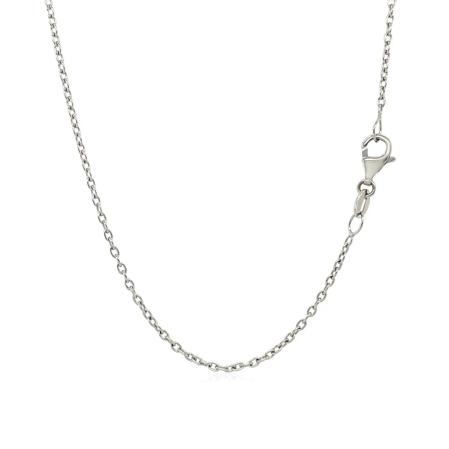 14k white gold round cable link chain necklace 1.5mm by Bids.com on Tampa Home & Garden Store