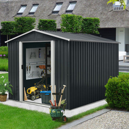 Outdoor Metal Storage Shed And Floor Base