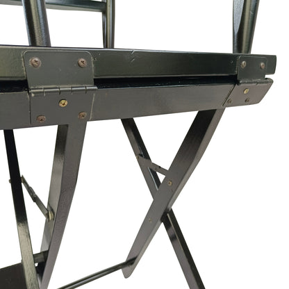 Casual Home Director's Chair, Black Frame/Black Canvas,Suitable for adults, foldable style, 2pcs/set populus
