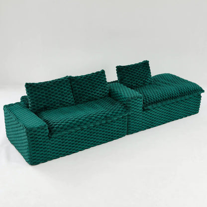 Modular Sofa, Convertible Twin Seat with Chaise
