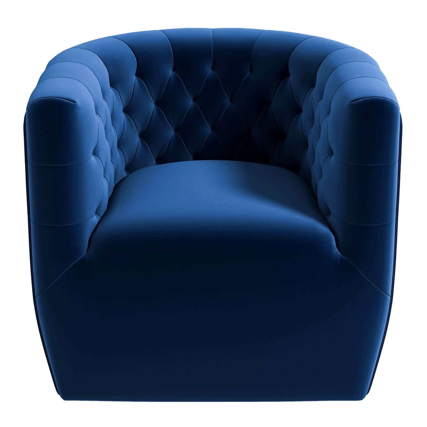 Delaney ergonomic swivel chair blue velvet tufted back Unique Piece Furniture on Tampa Home & Garden Store