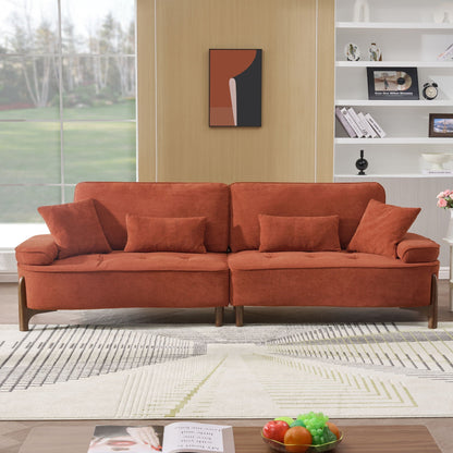 Comfortable Deep Sofa with Cushions and Pillows