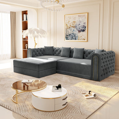 3 In 1 Convertible Sofa and Ottoman Bed