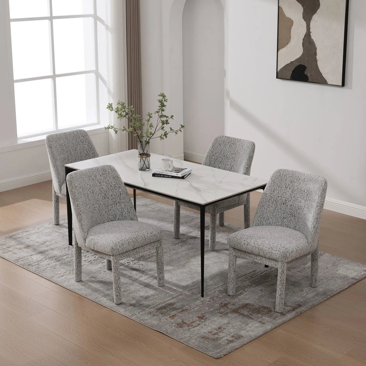 Wide Minimalist Dining Chair for Modern Homes