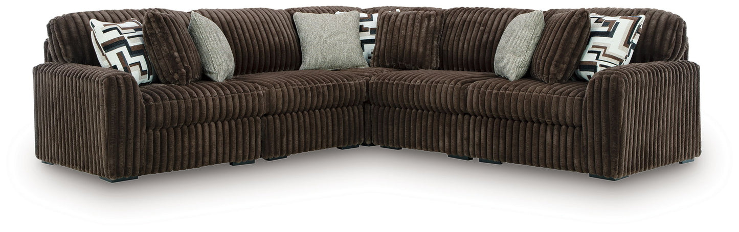 Midnight Madness Sectional and Jumbo Corduroy