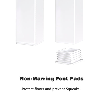 Adam Metal Bunk Bed non-marring foot pads, white square protective feet by HouseOfZazla on Tampa Home & Garden Store