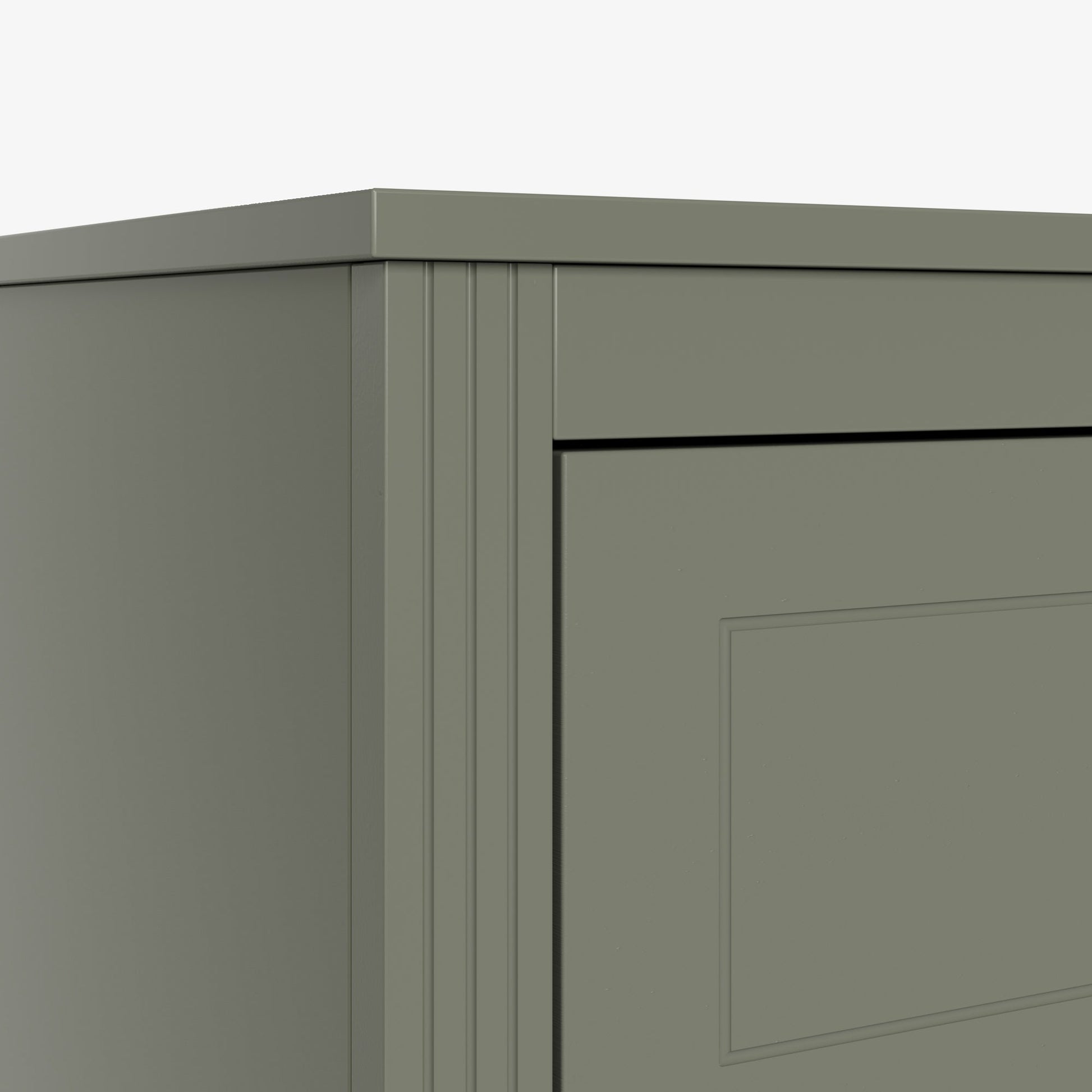 6-Drawer Double Dresser in Olive by HouseOfZazla with grooved panel accents on Tampa Home & Garden Store