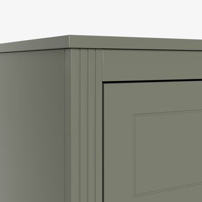 6-Drawer Double Dresser in Olive by HouseOfZazla with grooved panel accents on Tampa Home & Garden Store