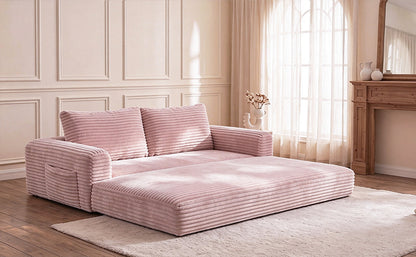 55 Inch Convertible Futon Sofa and Bed Set
