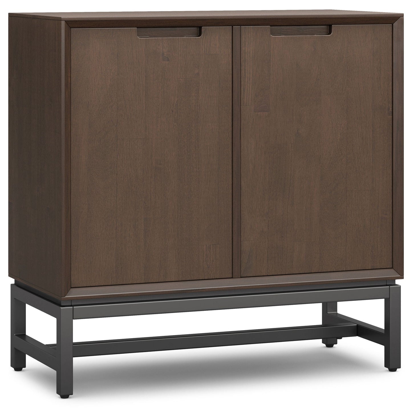 Banting Storage Cabinet, dark brown wood finish with metal base frame by HouseOfZazla on Tampa Home & Garden Store
