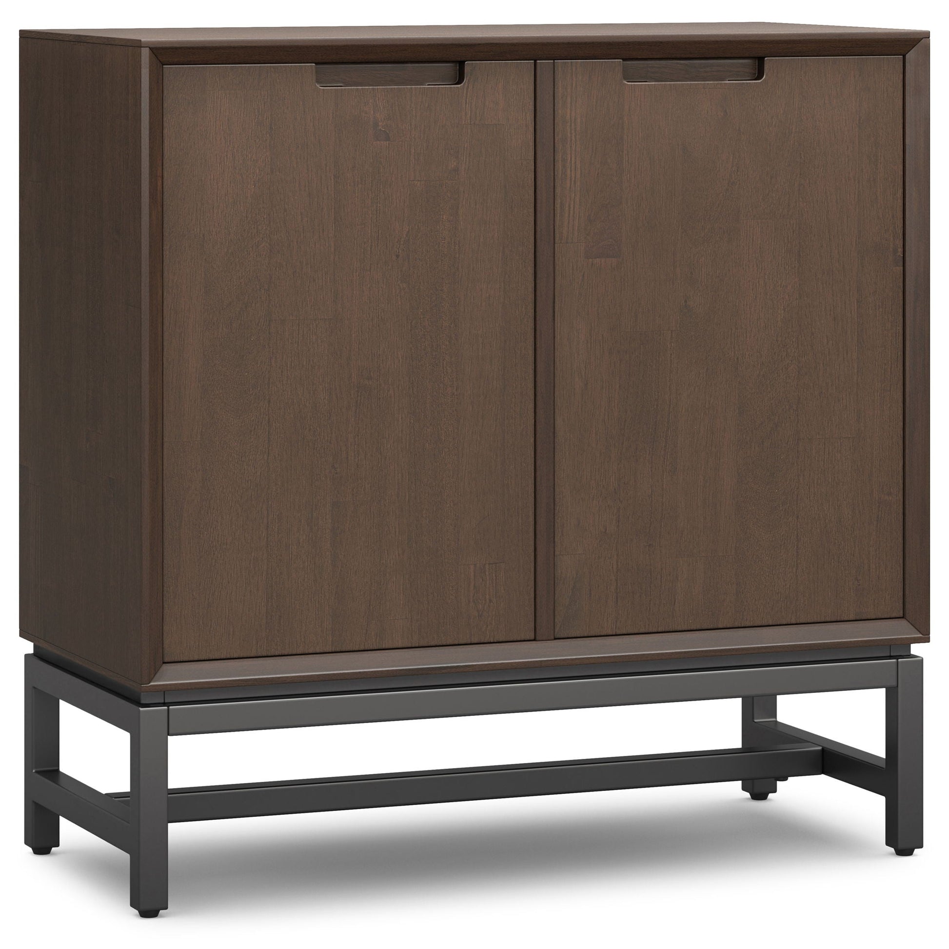 Banting Storage Cabinet, dark brown wood finish with metal base frame by HouseOfZazla on Tampa Home & Garden Store