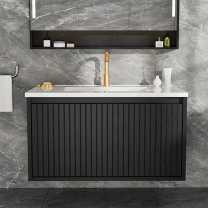 Wall Mounted Floating Bathroom Vanity With Sink