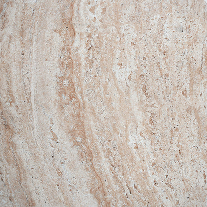 Indoor And Outdoor Beige Travertine Side Table