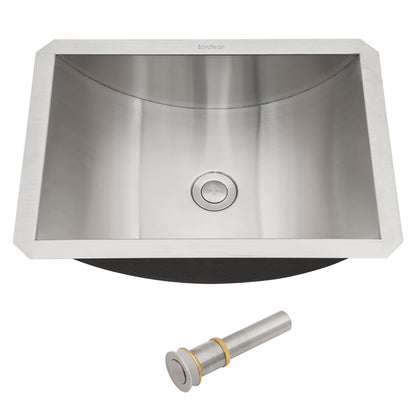 Brushed nickel undermount bathroom sink with pop up drain, HouseOfZazla, rectangular basin on Tampa Home & Garden Store