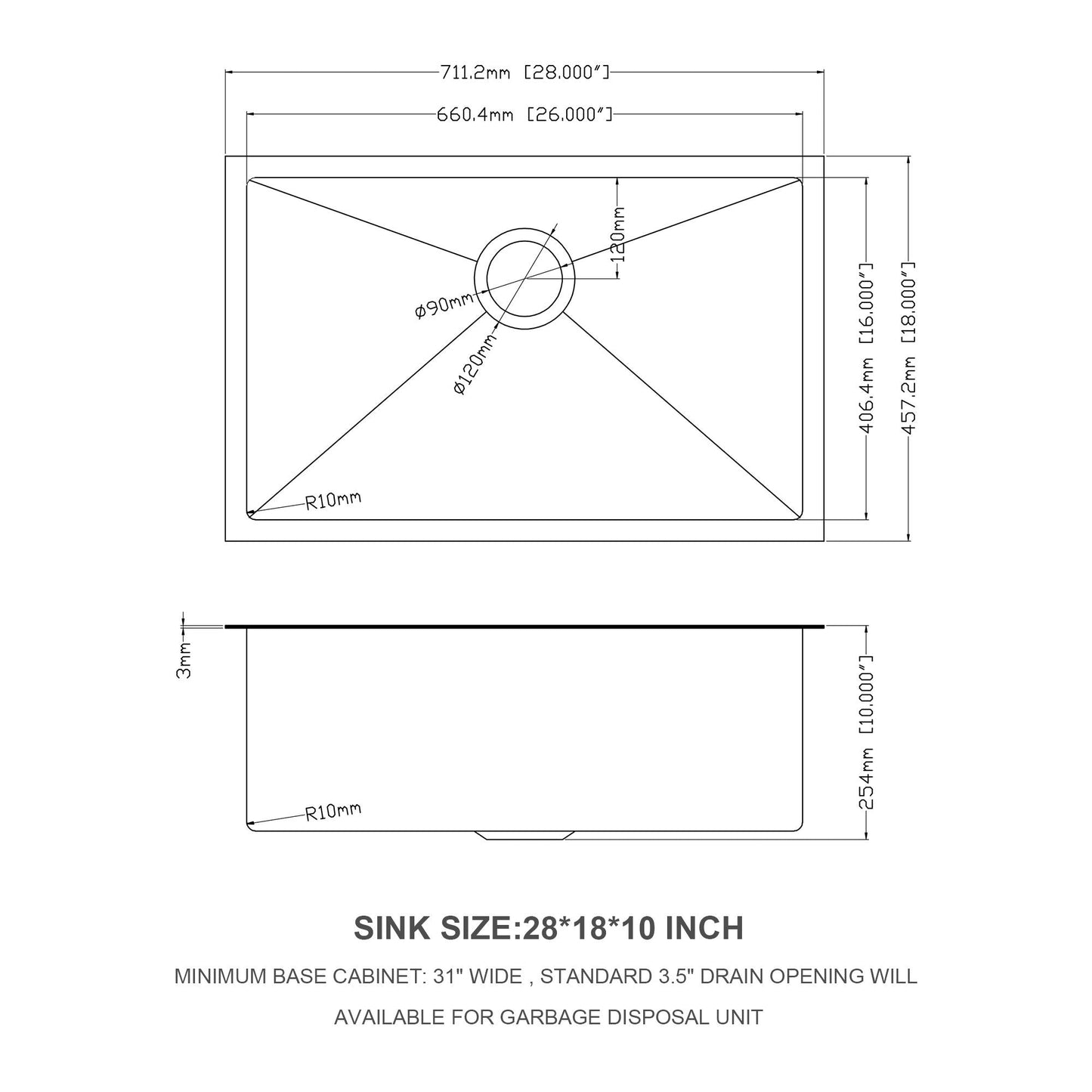 Gunmetal Black Undermount Sink and Single Bowl