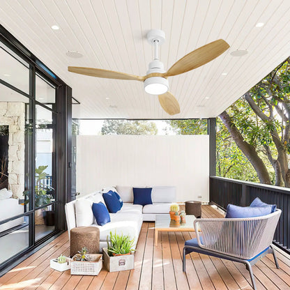 Indoor Ceiling Fan with Dimmable LED Light Remote