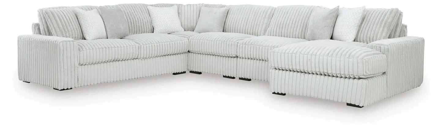 Stupendous sectional by Unique Piece Furniture, corded upholstery, L-shaped sofa with chaise on Tampa Home & Garden Store