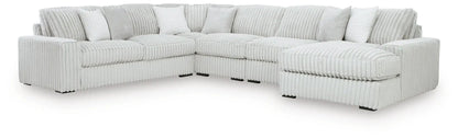 Stupendous sectional by Unique Piece Furniture, corded upholstery, L-shaped sofa with chaise on Tampa Home & Garden Store