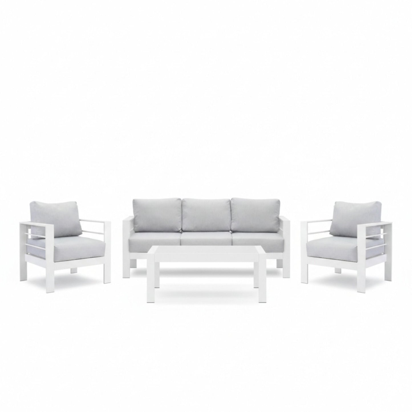 Outdoor Iron Patio Set With The Thick Cushions