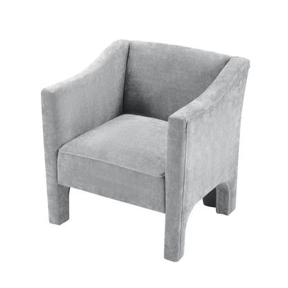 Barrel accent chair with enclosed arms in gray fabric by Unique Piece Furniture on Tampa Home & Garden Store