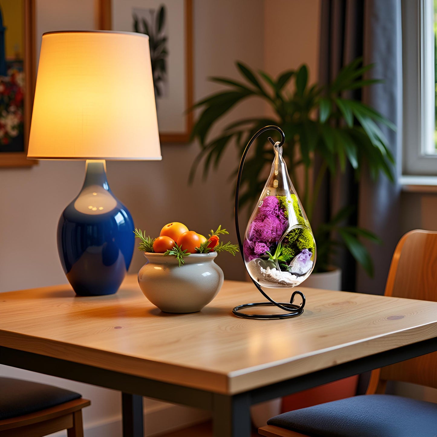 7" Glass Tear Drop Succulent Terrarium Kit