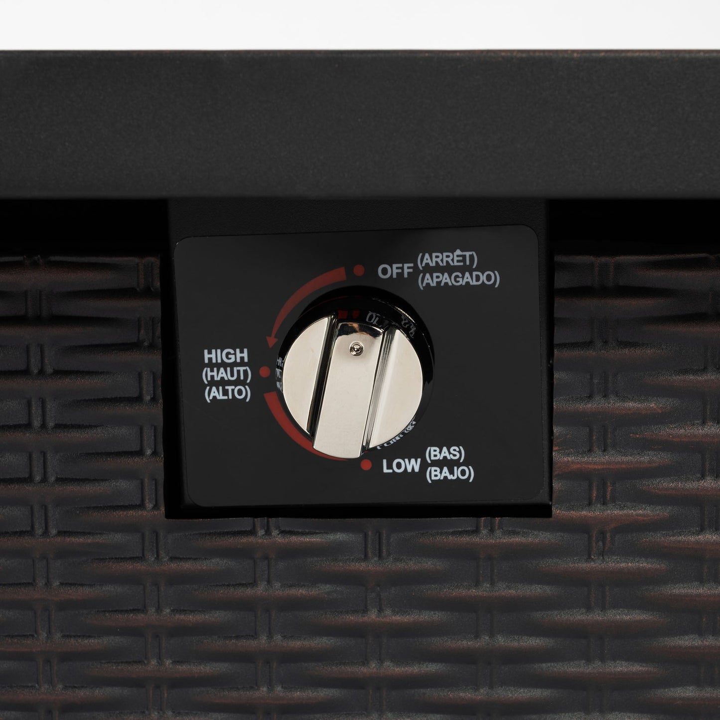 HouseOfZazla 28in propane fire pit table dial control 50,000 BTU black square steel on Tampa Home & Garden Store
