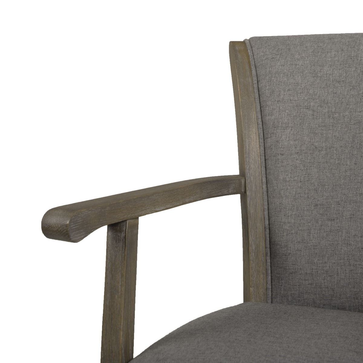 Swivel counter height bar stool with high back and gray upholstery, solid hardwood frame on Tampa Home & Garden Store