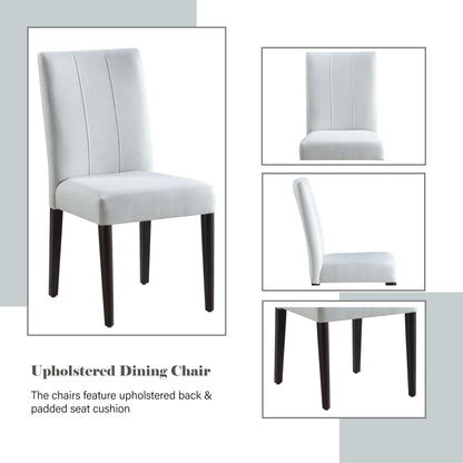 Carena white side chair set with padded cushion, 2 chairs by HouseOfZazla on Tampa Home & Garden Store
