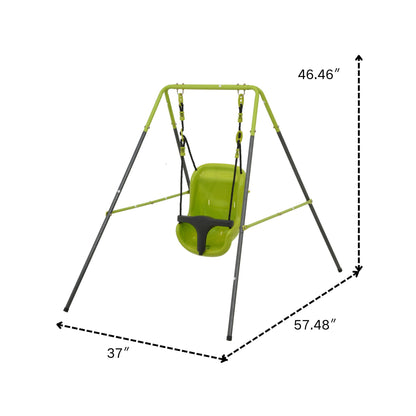 Compact Baby Swing With Safety Buckle And A Seat