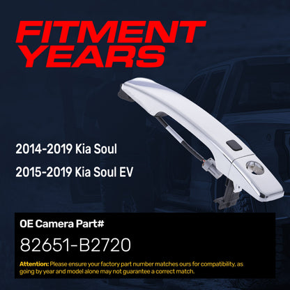 Exterior chrome door handle replacement Kia Soul 2014-2019 front left with keyhole 82651-B2720 on Tampa Home & Garden Store